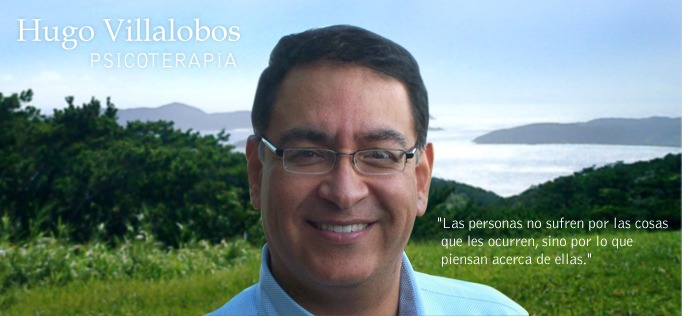 Logo y fotografia del psicoterapeuta Hugo Villalobos